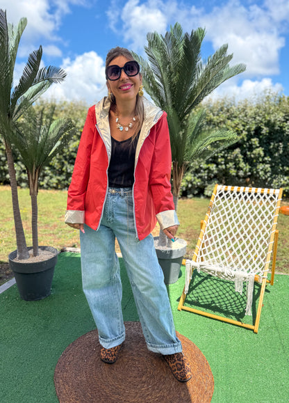 Parka réversible LAURA corail
