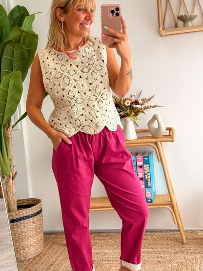 Pantalon ANAÏS cerise