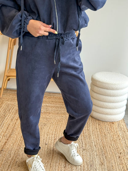 Pantajogg SUEDINE bleu marine