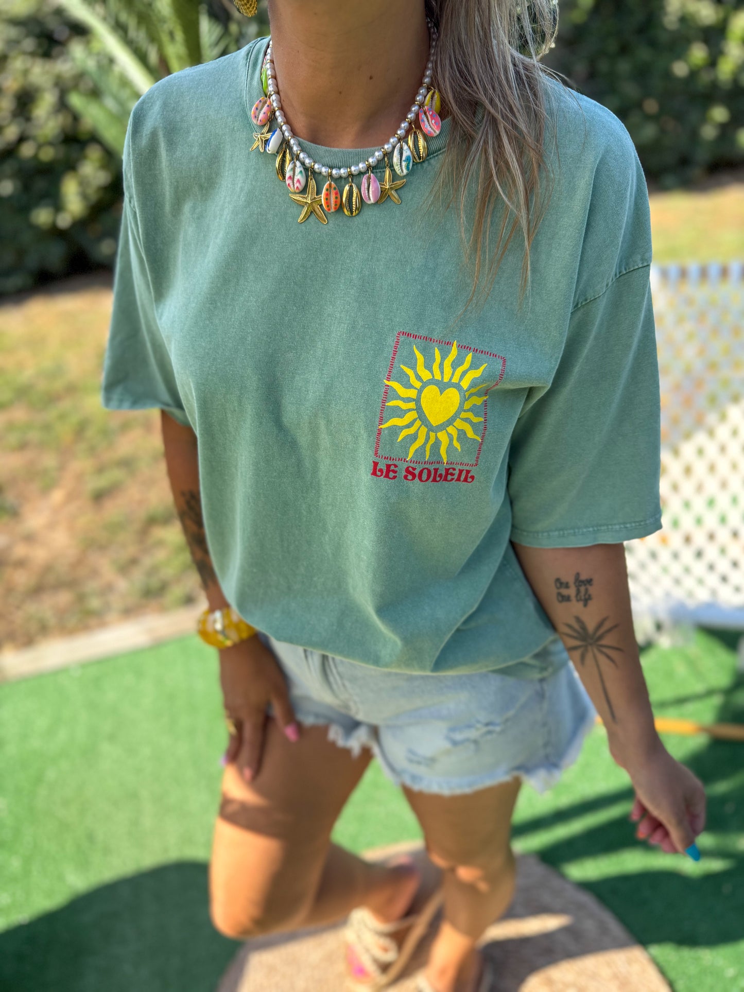 T-shirt LE SOLEIL vert