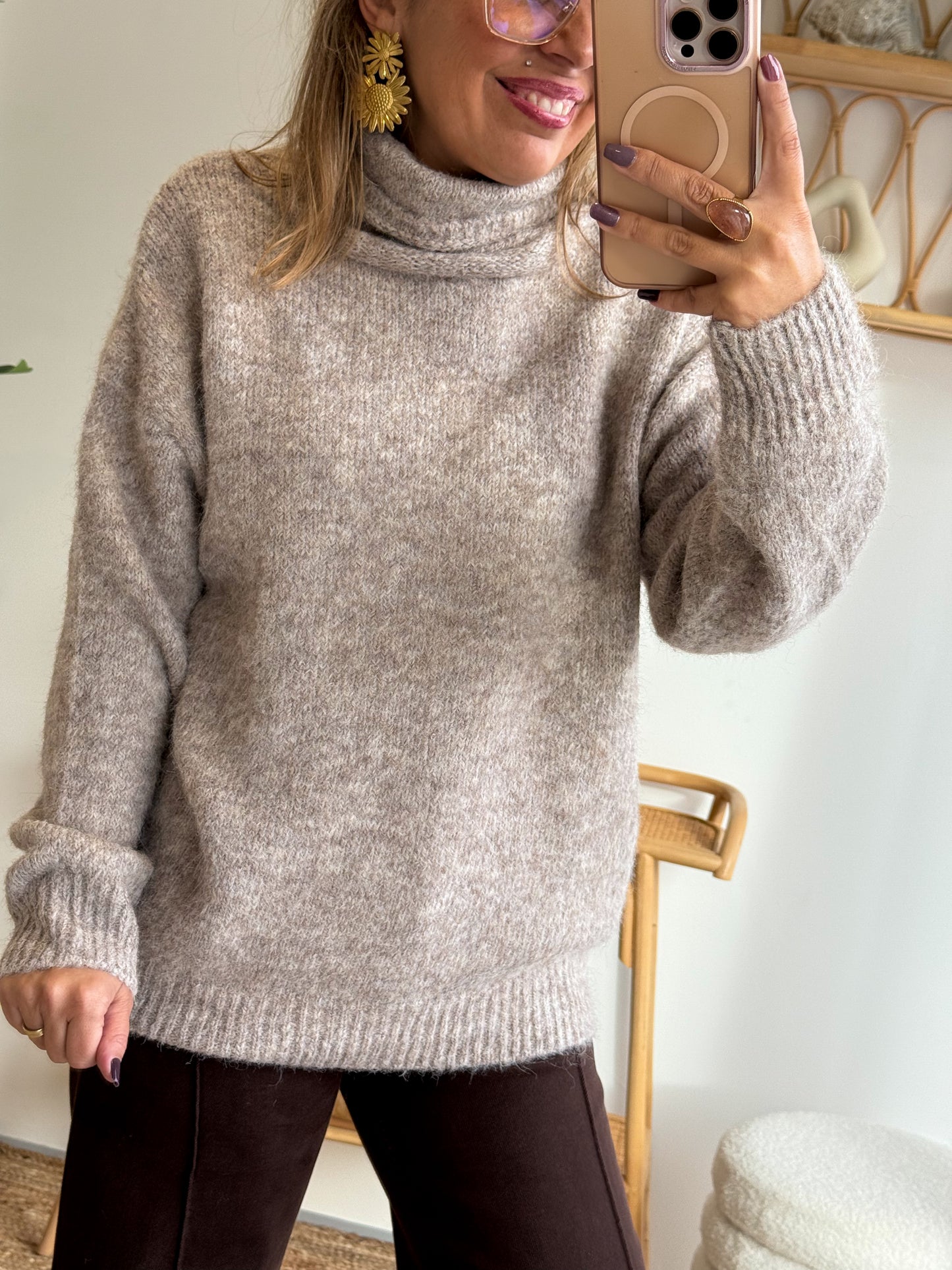 Pull CALINE taupe