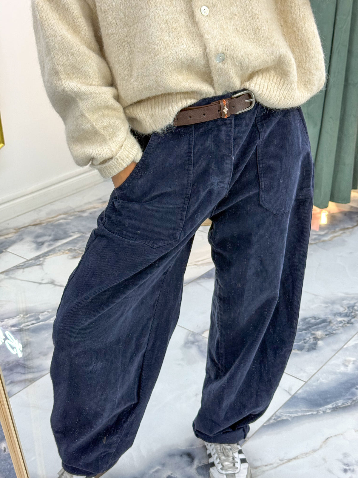 Pantalon ROMA velours marine