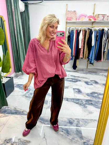 Blouse ELIA Vieux rose