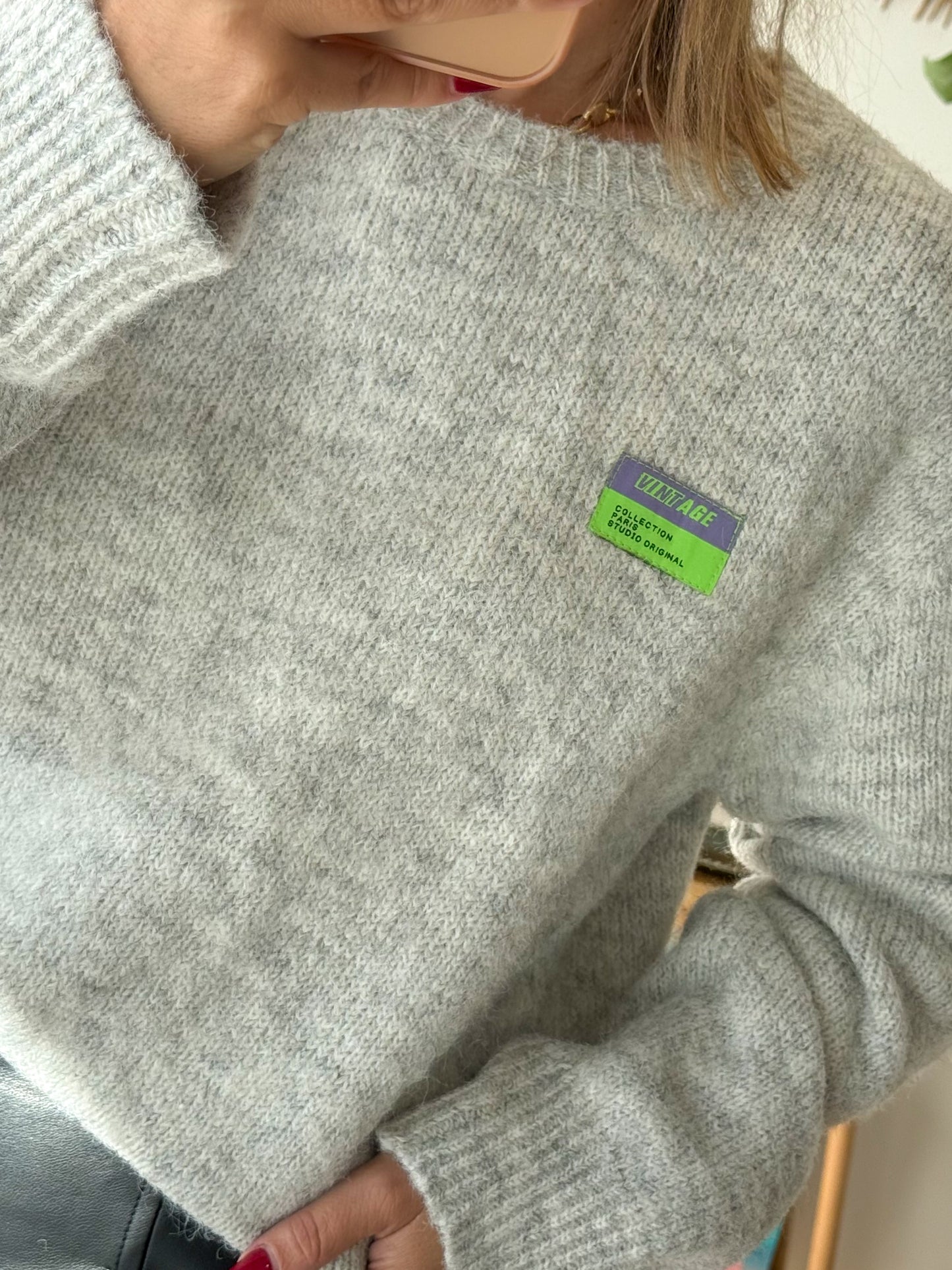 Pull VINTAGE Gris