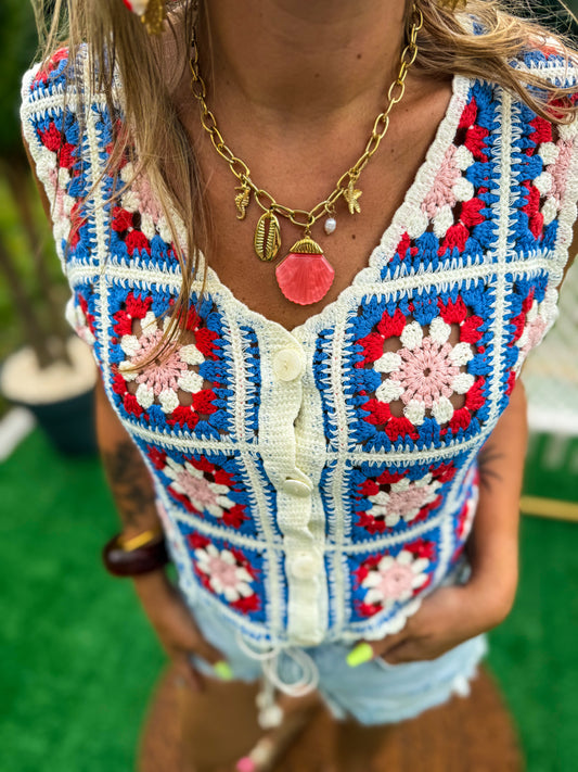 Collier BELLE ÎLE rose