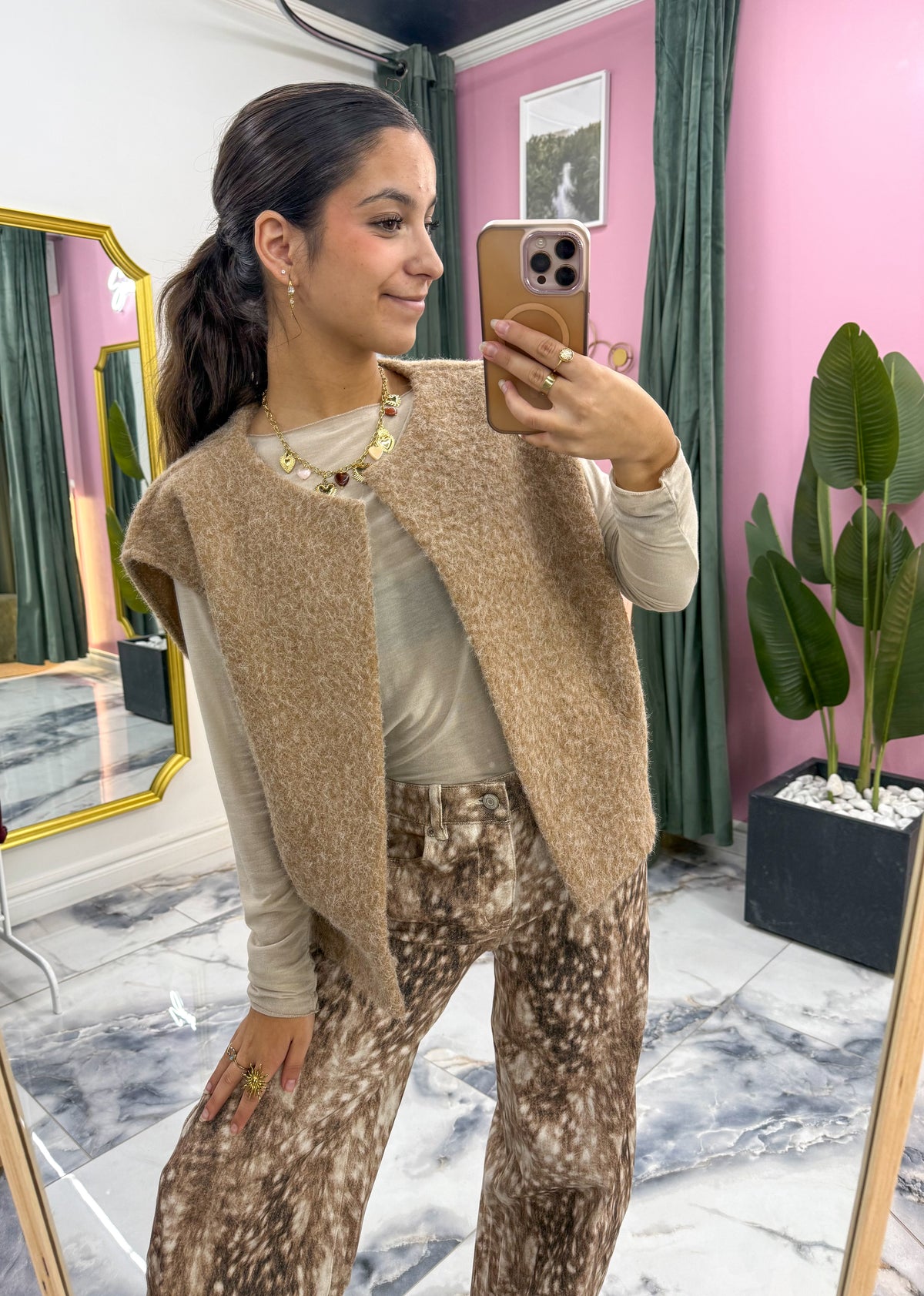 Gilet ALBA camel