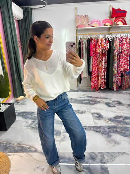 Pull COCO Alpaga blanc