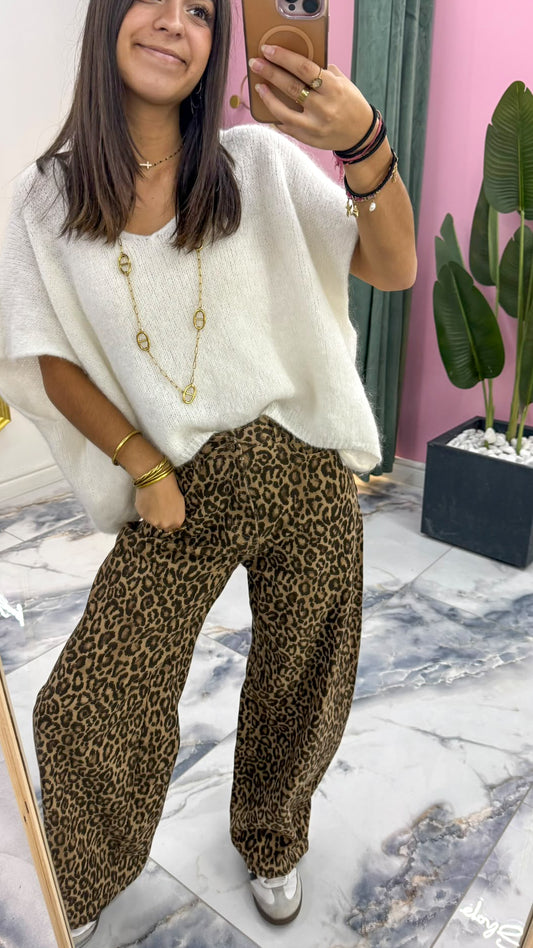 Pantalon SIENNA leopard camel