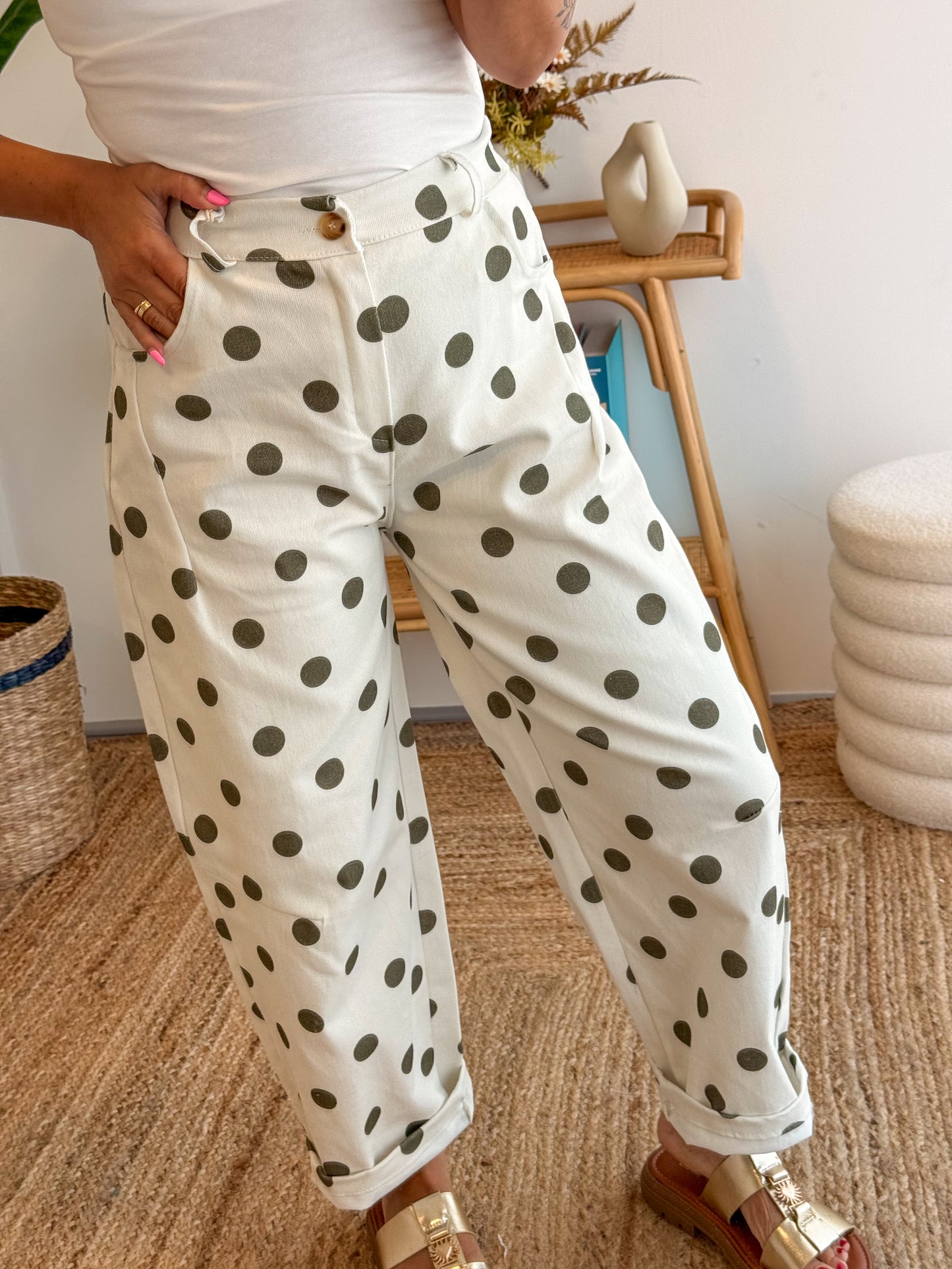 Pantalon Barrel POPPY kaki