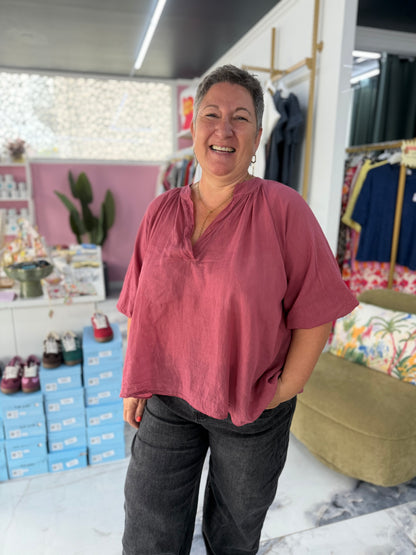 Blouse ELIA Vieux rose