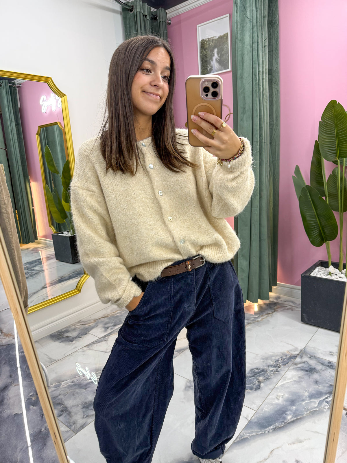 Pantalon ROMA velours marine