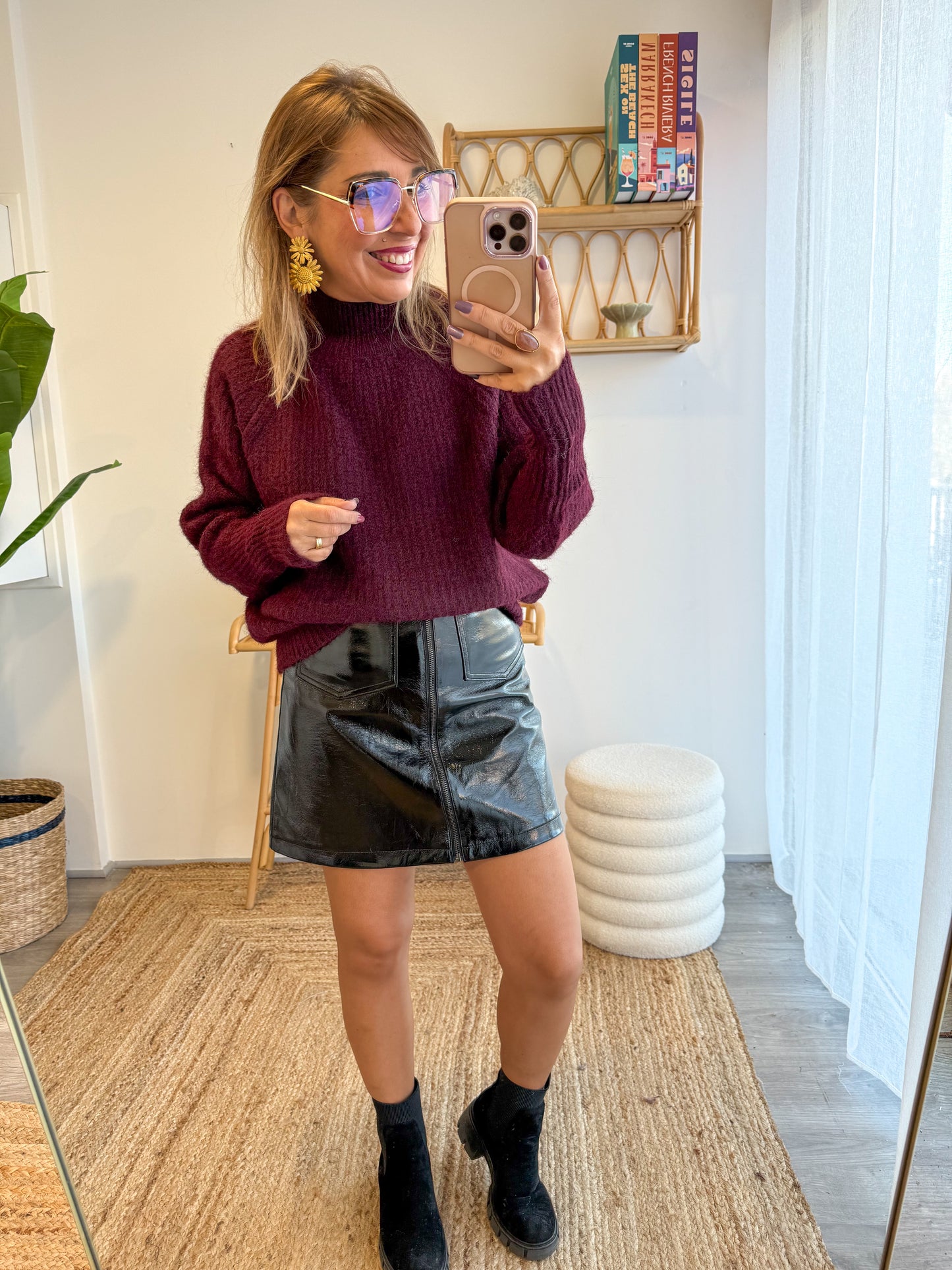 Pull MOELLEUX aubergine