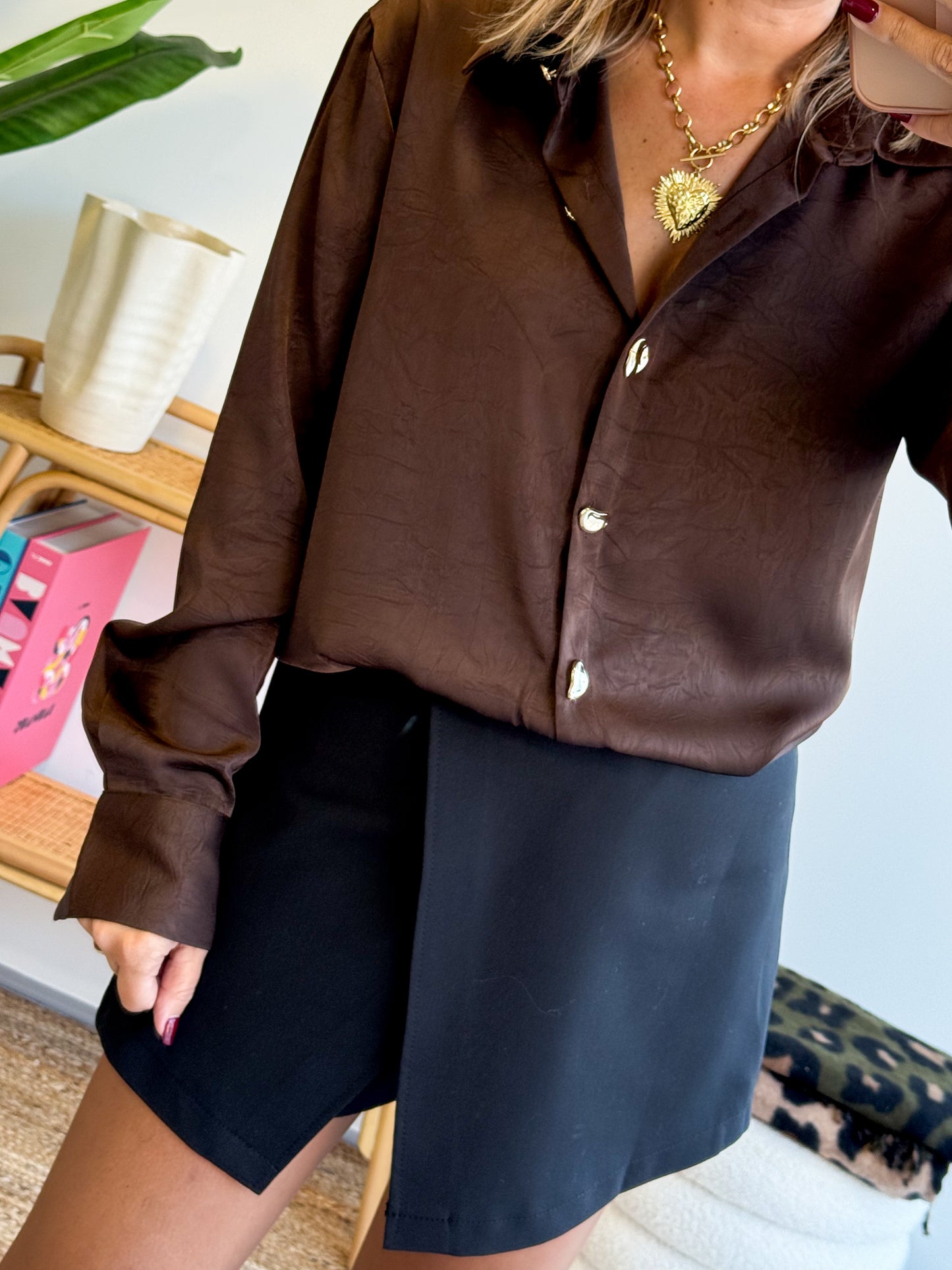Chemisier ÉLÉGANCE marron