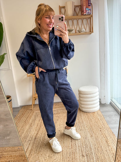 Pantajogg SUEDINE bleu marine