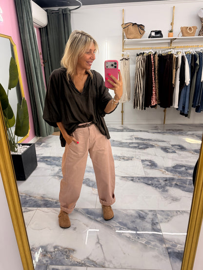 Pantalon ROMY bois de rose