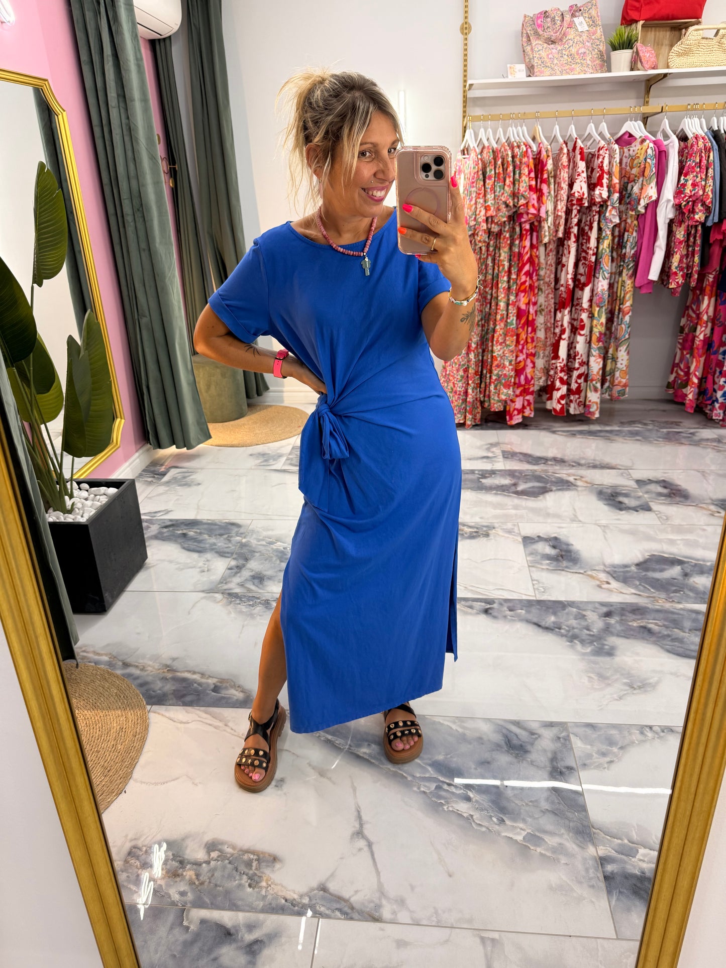 Robe MILANO bleu électrique