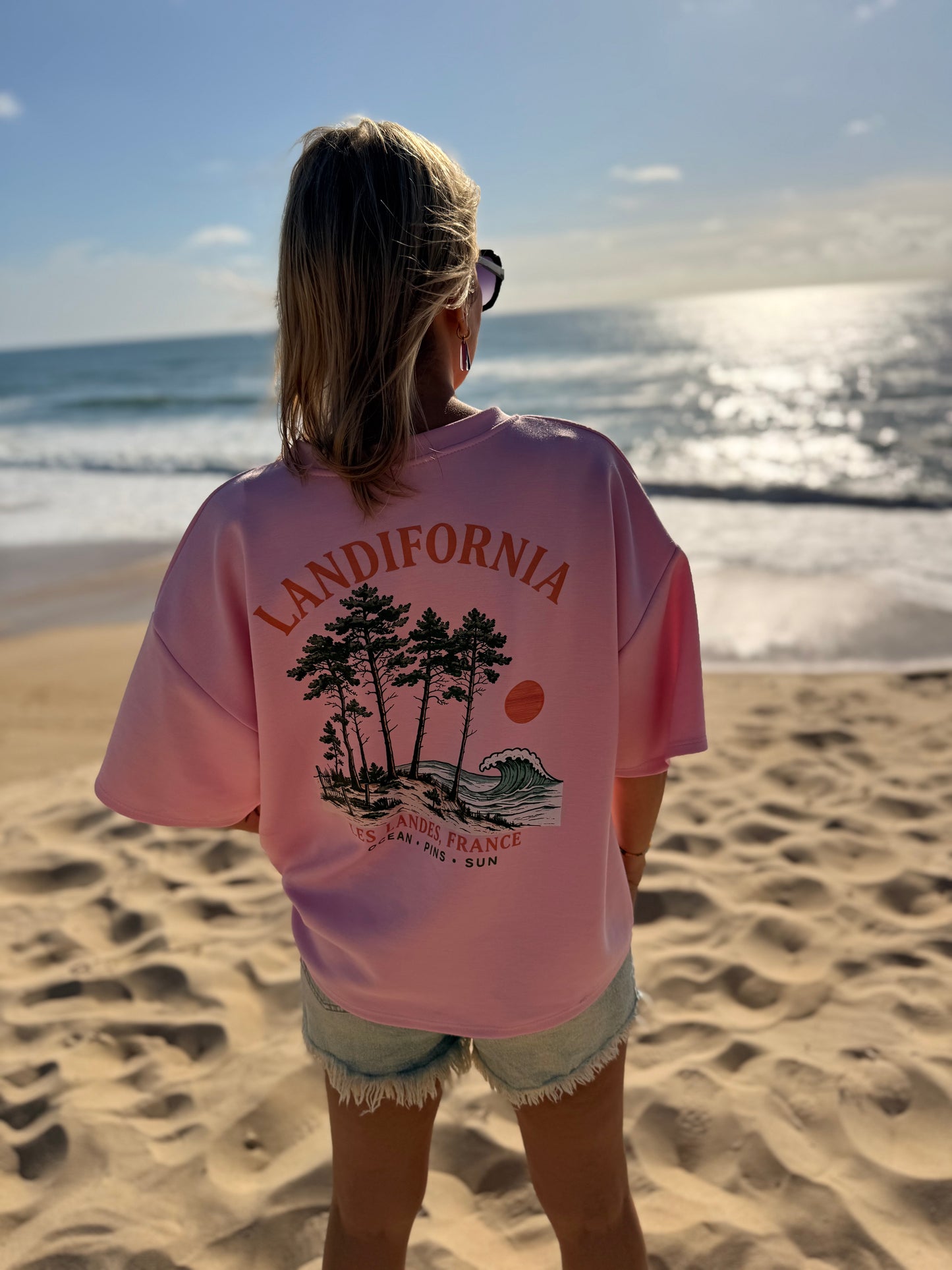 T-shirt SWEETY Créa’ LANDES Rose- PRE CO’ envoi FIN JUIN 🌊