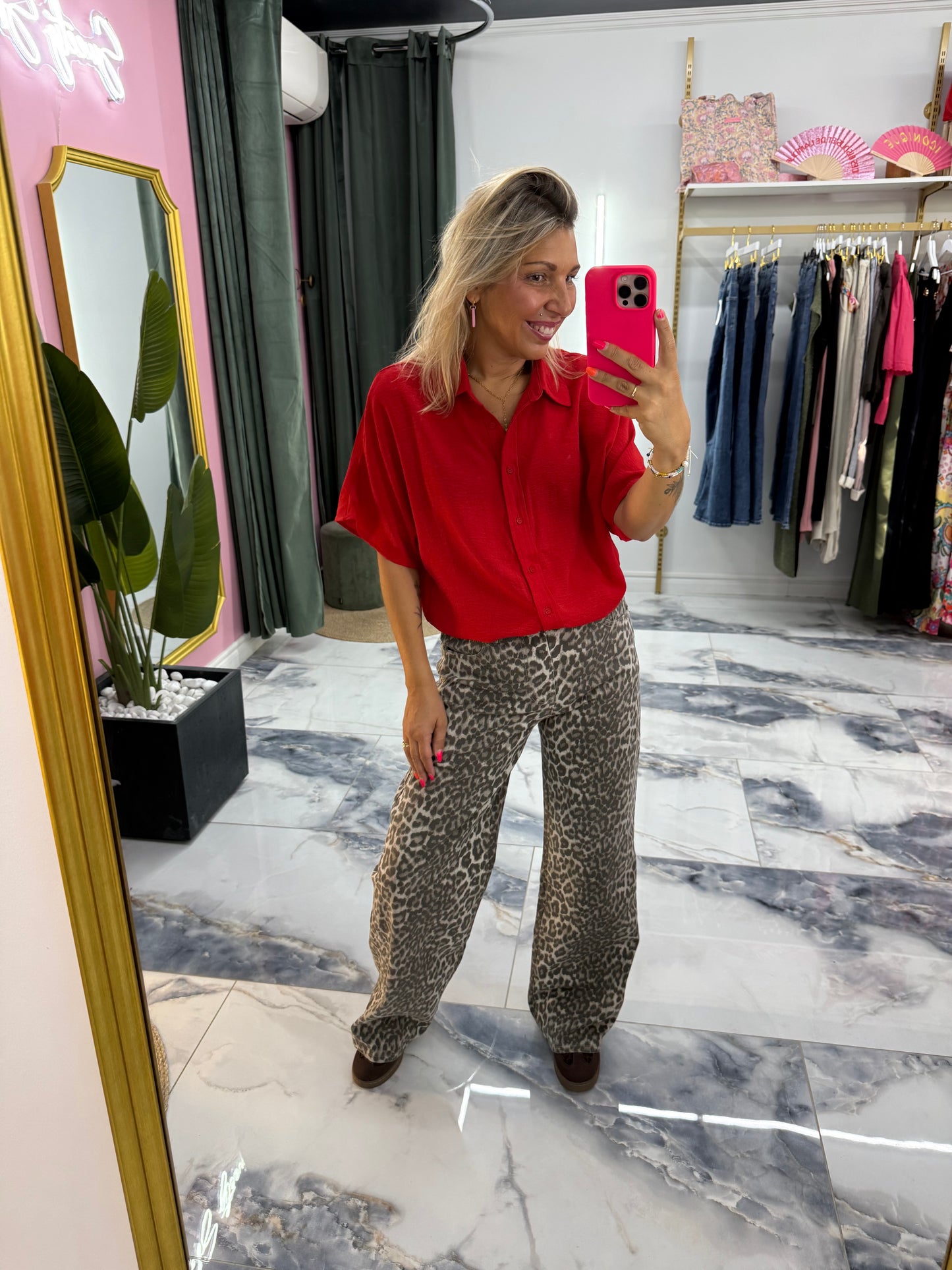 Chemise Caly rouge