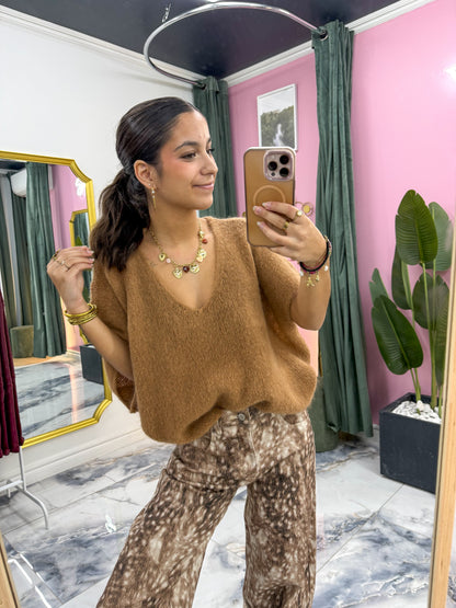 Pull ENZO camel foncé