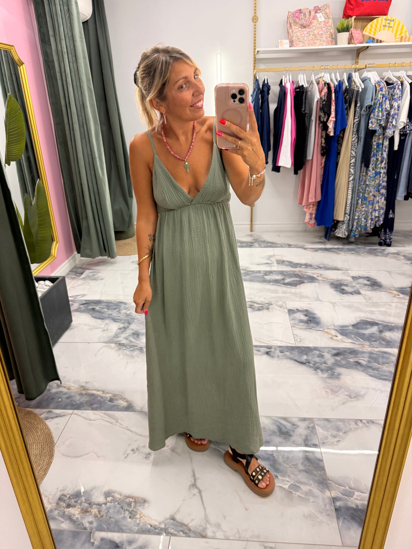 Robe ESMERALDA kaki