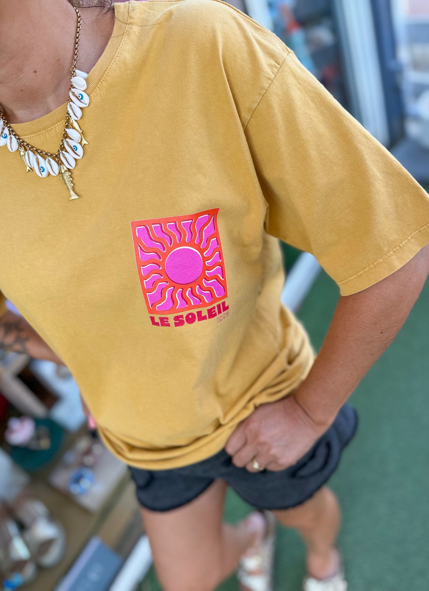 T-shirt SOLEIL moutarde