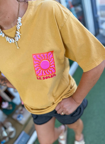 T-shirt SOLEIL moutarde