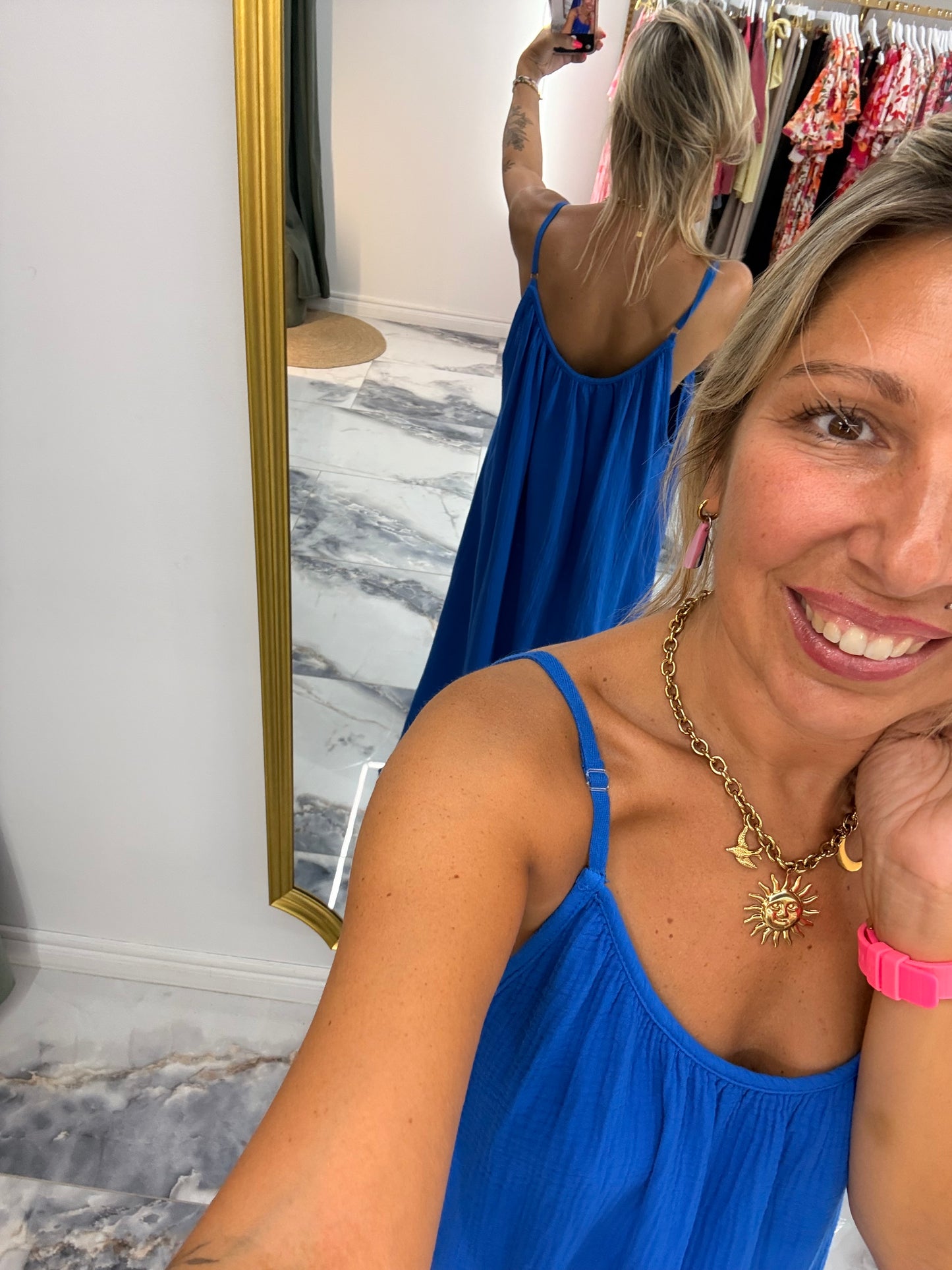 Robe AMALIA bleu électrique