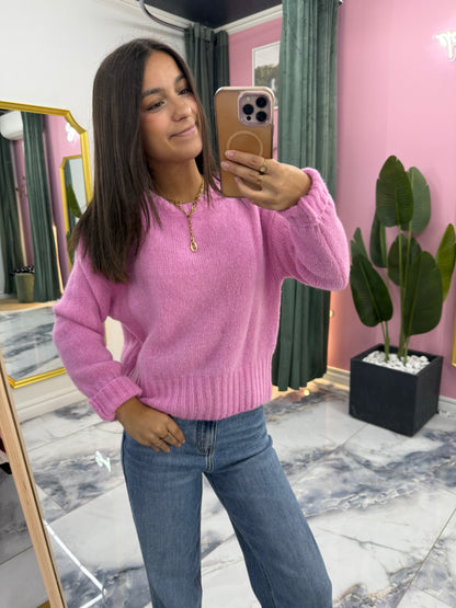 Pull GIANNI rose bonbon