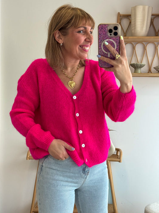 Gilet VERA rose fluo