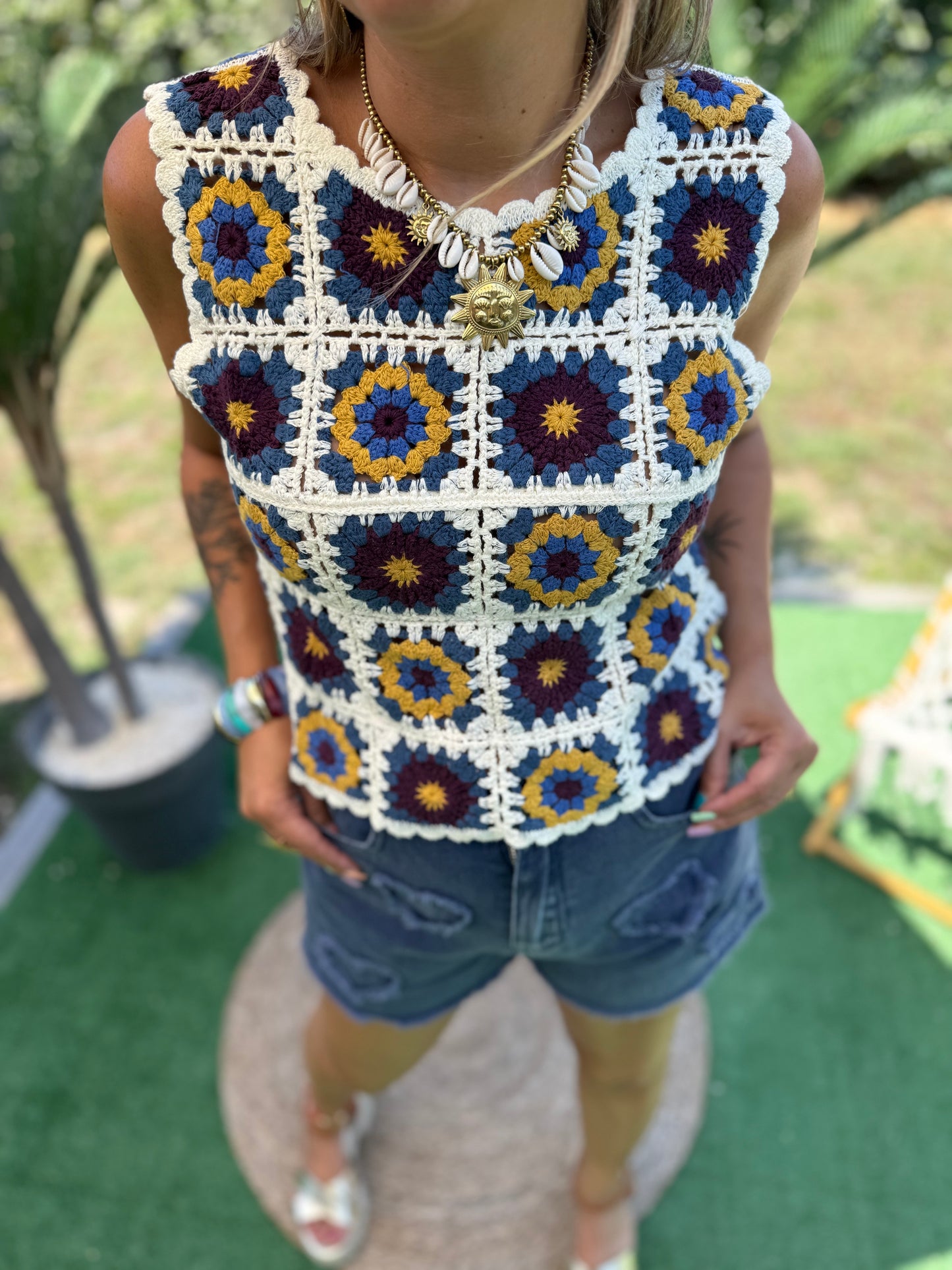 Top crochet ESTATE multi