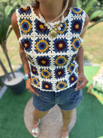Top crochet ESTATE multi