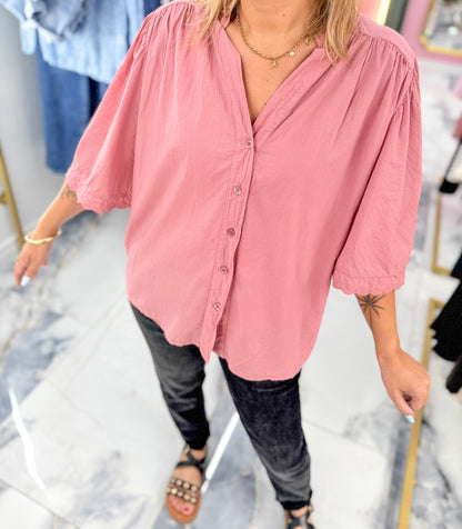 Blouse NORA vieux rose