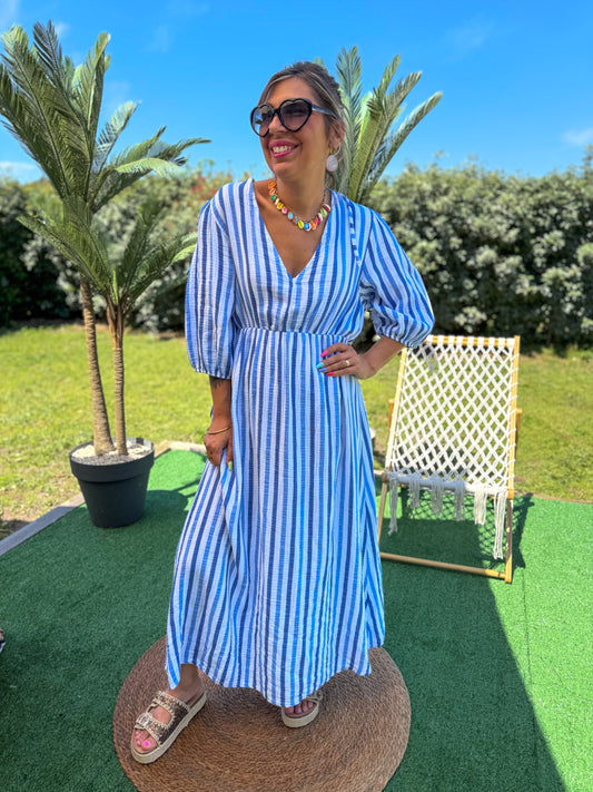 Robe MYKONOS bleu
