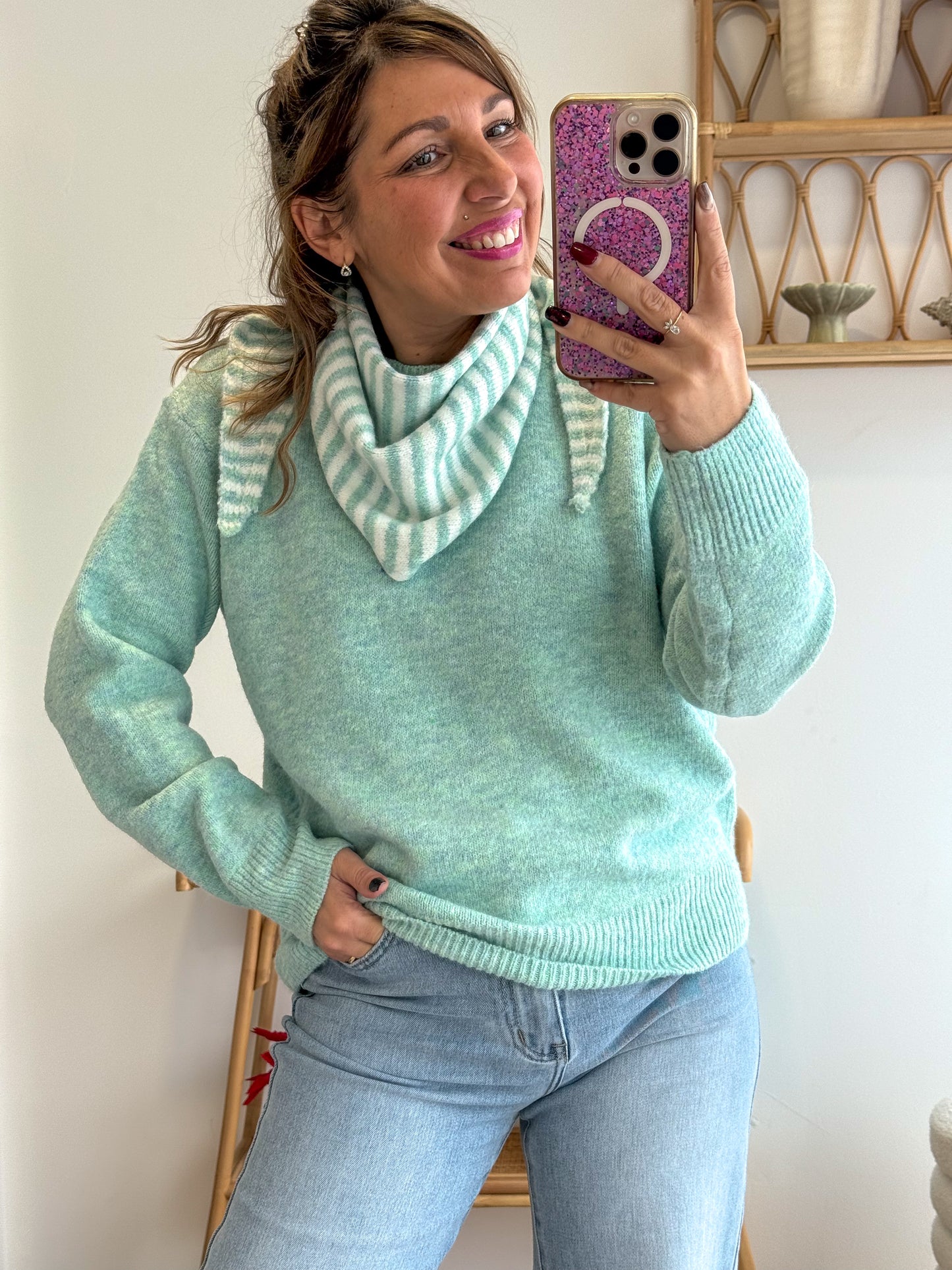 Pull ESSENTIEL vert d’eau