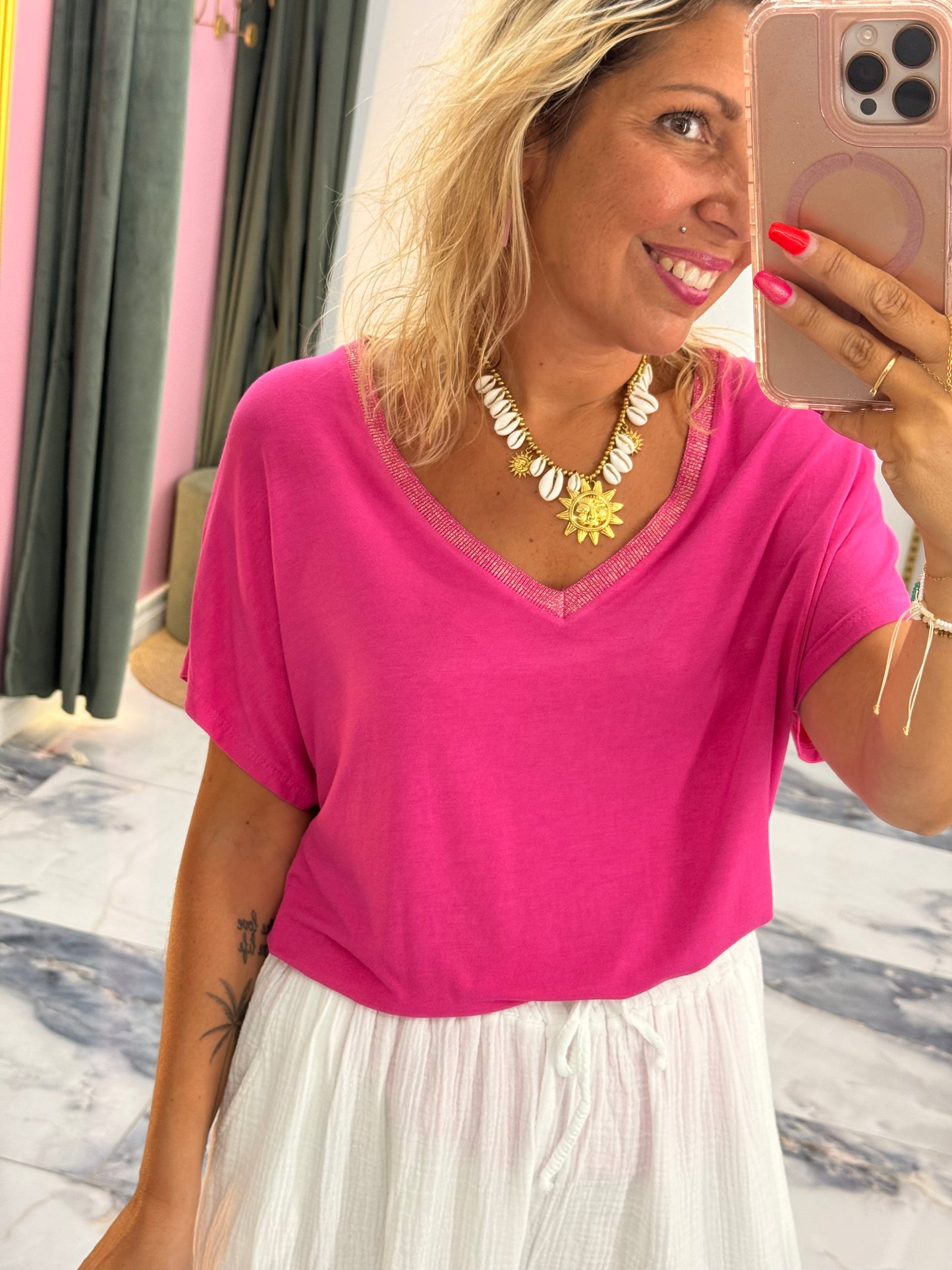 T-shirt VICKY rose fushia