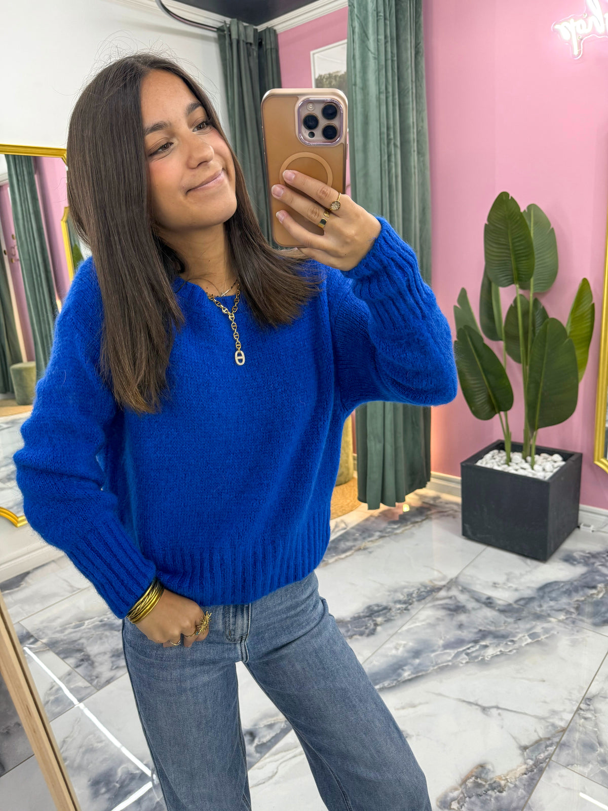 Pull GIANNI bleu électrique