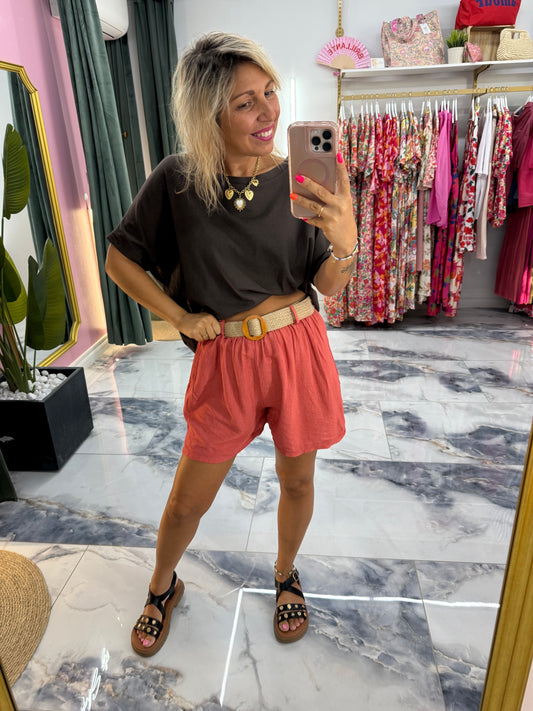 Short SOLIS Vieux rose
