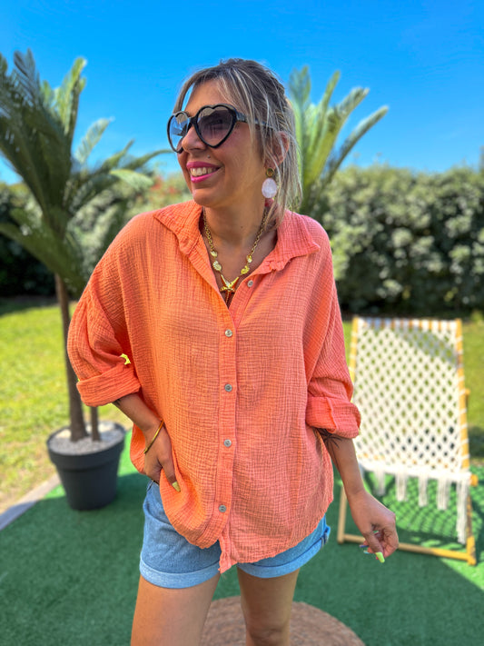 Chemise JONAS orange clair