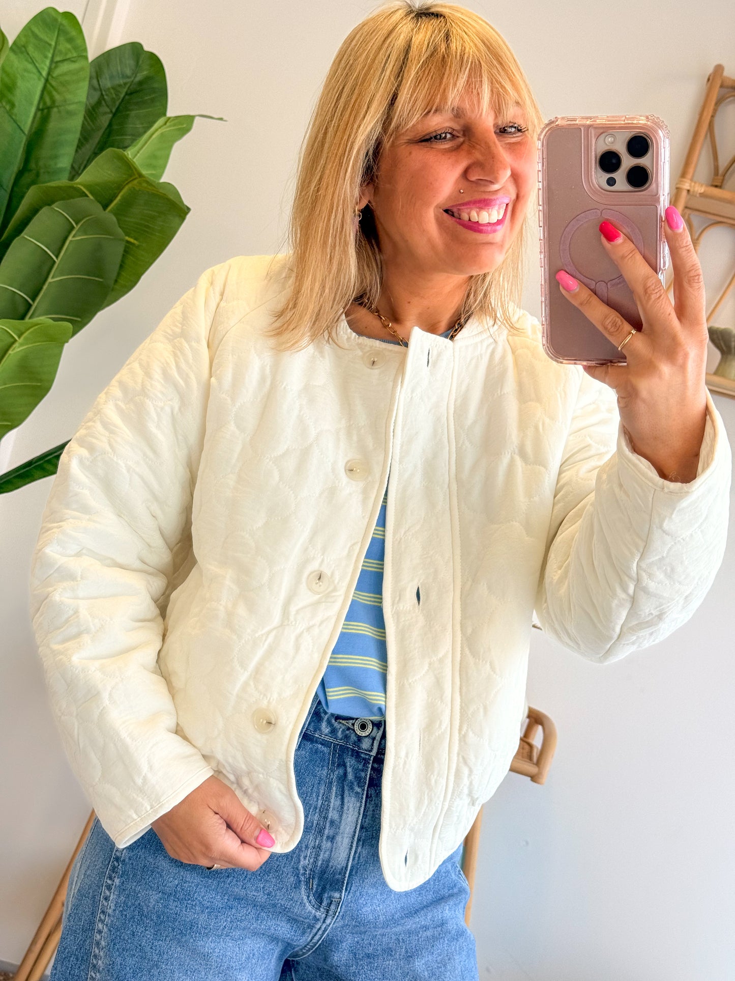 Veste Bombers SUNNY écru