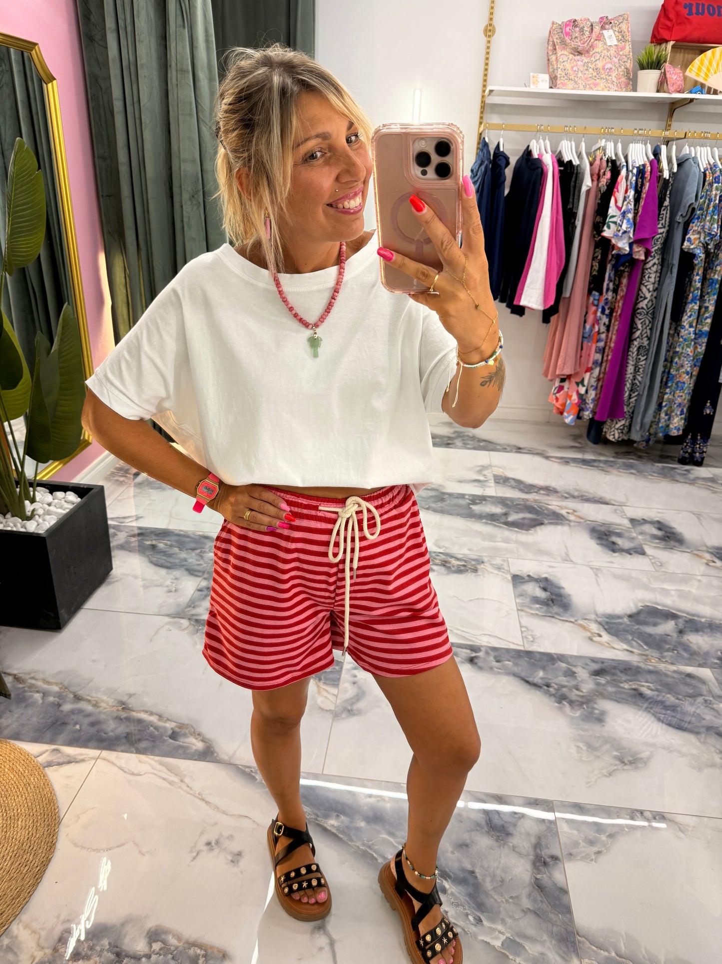 Short SORBET pink/red