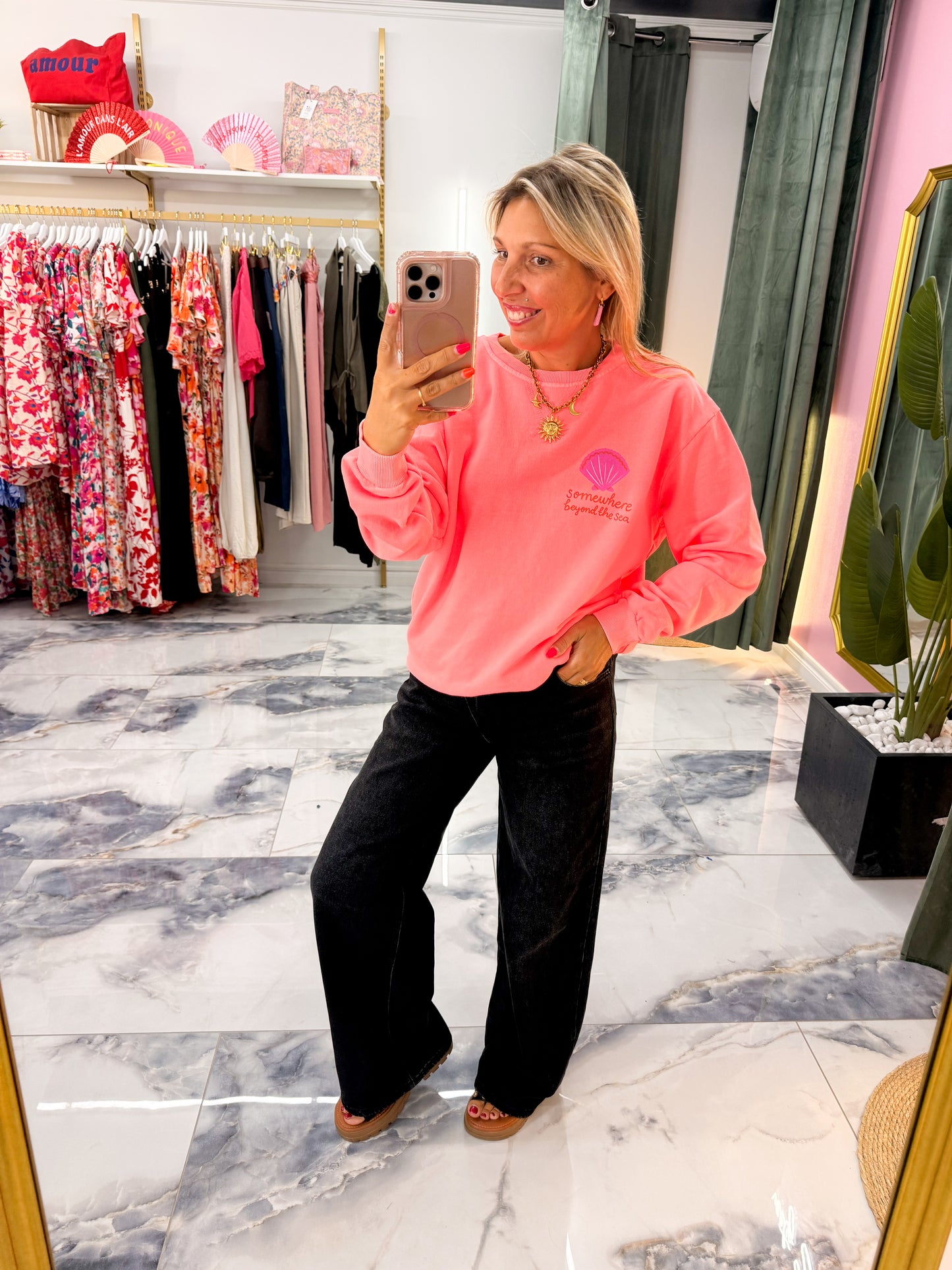 Sweat COQUILLAGE corail
