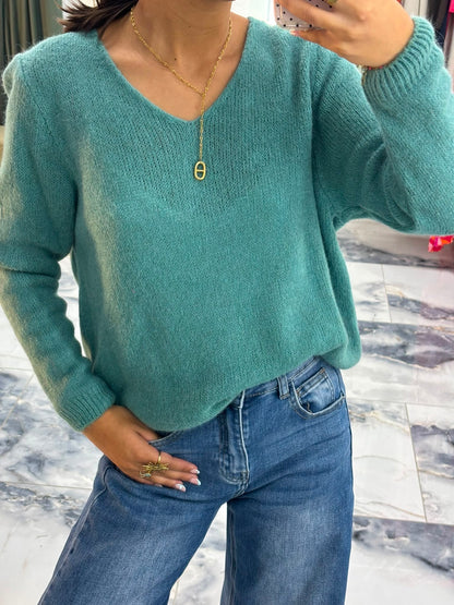 Pull Coco alpaga céladon