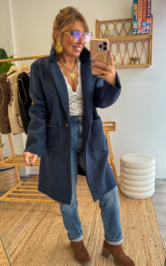 Manteau ANYA bleu marine