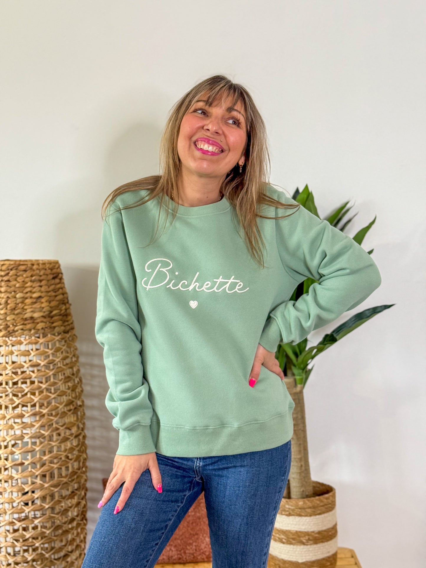 Sweat BICHETTE vert amande