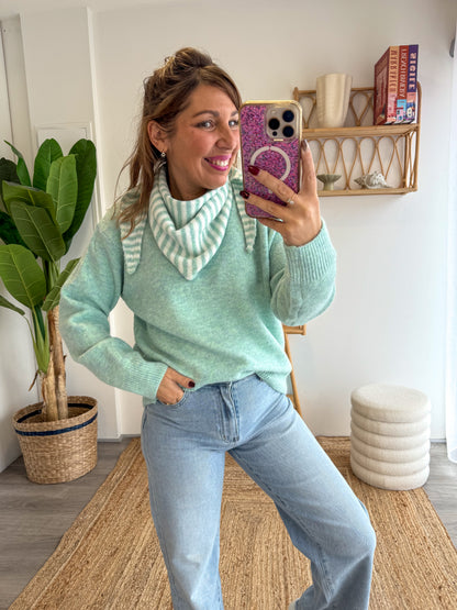 Pull ESSENTIEL vert d’eau