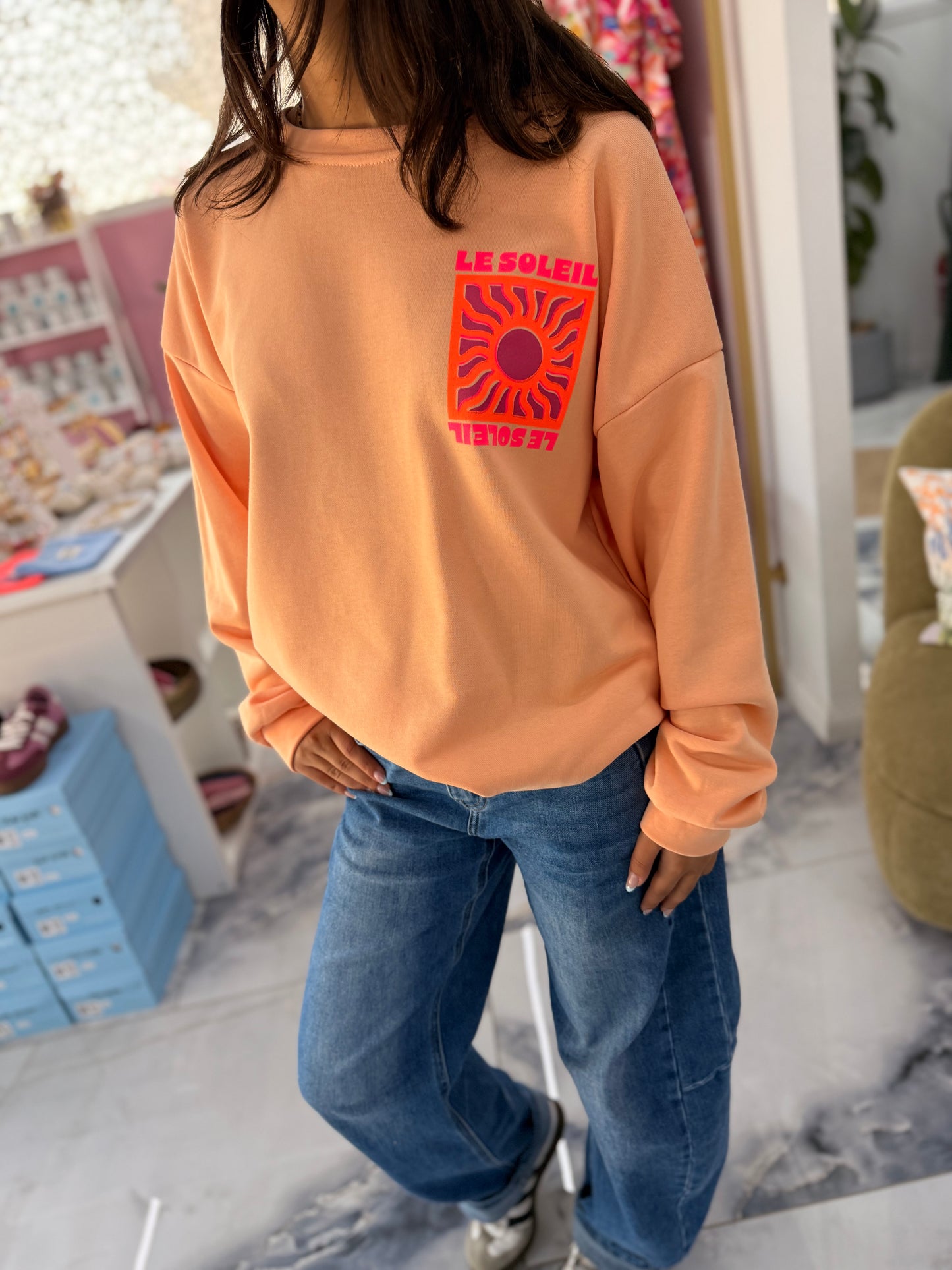 Sweat LE SOLEIL Orange pastel