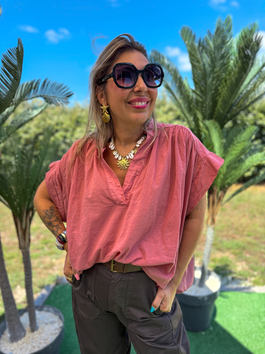 Blouse GIGI pink pepper