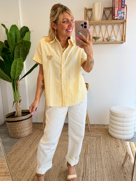 Chemise LOVE jaune