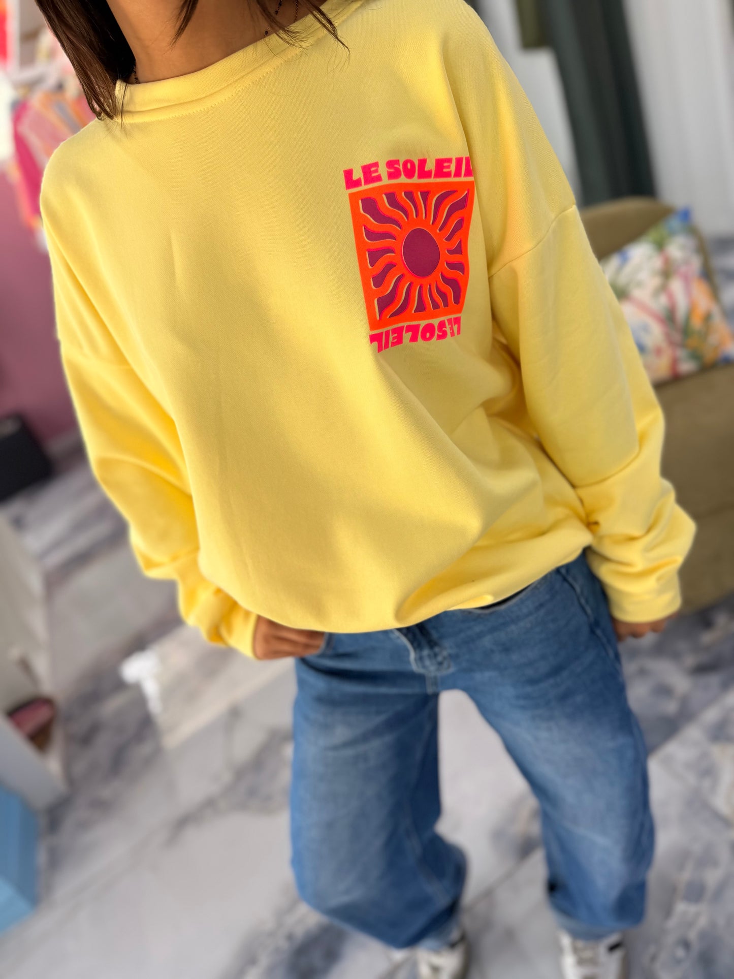 Sweat LE SOLEIL Jaune