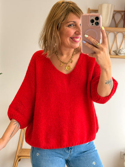 Pull DOUCEUR Rouge